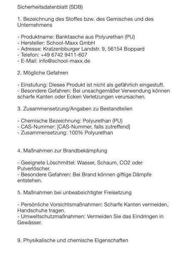 Banktasche aus Kunstleder, Farbe: schwarz Dokumententasche Etui Geldscheintasche