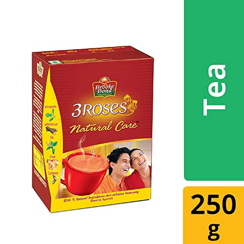Image of Brooke Bond 3 Roses Natural Care Dust Tea, 250Gram - Ginger