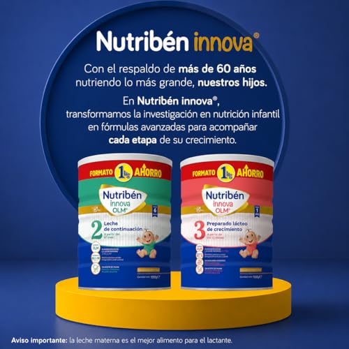 Miniatura 4 de Nutribén Innova 2 - Leche De Fórmula En Polvo De Continuación Formato Ahorro Bebé A Partir De Los 6 Meses Sin Aceite De Palma Con Cacito Dosificador Con Olm, Bpl1 Y Dha 1 Bote De 1kg