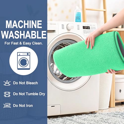 Image of OLANLY Thick Memory Foam Small Bathroom Rugs 24x16, Extra Soft Absorbent Bath Rug, Quick Dry Bath Mats, Non-Slip, Machine Washable Mat for Bathroom, Tub and Shower, Home Decor Accessories, Mint Green