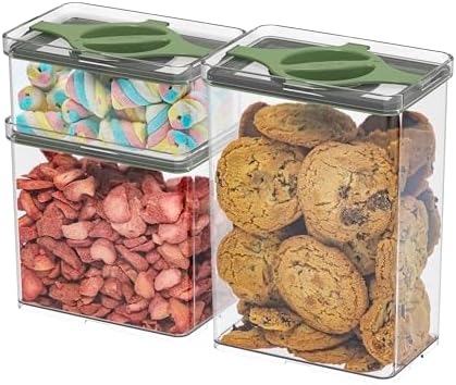 Leakproof Food Storage Container Set with Twist-Lock Lids, 3-Pack...
