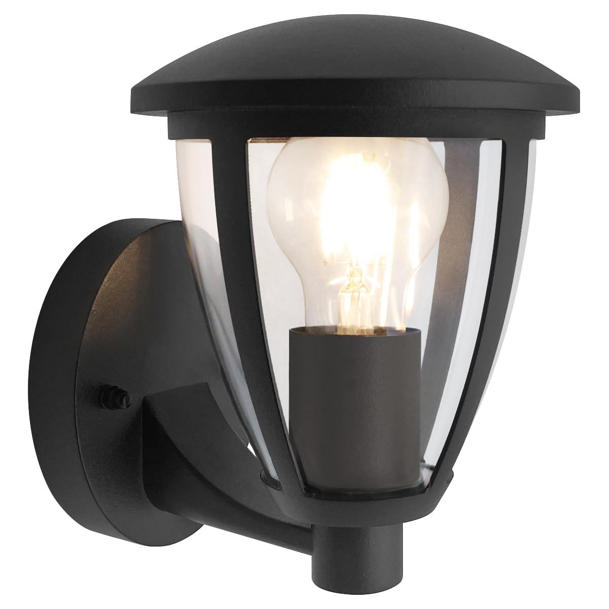 Long Life Lamp Company Upward Wall Light Black External Outside Garden Security Lights Wall Mounted Lantern IP44 ZLC380