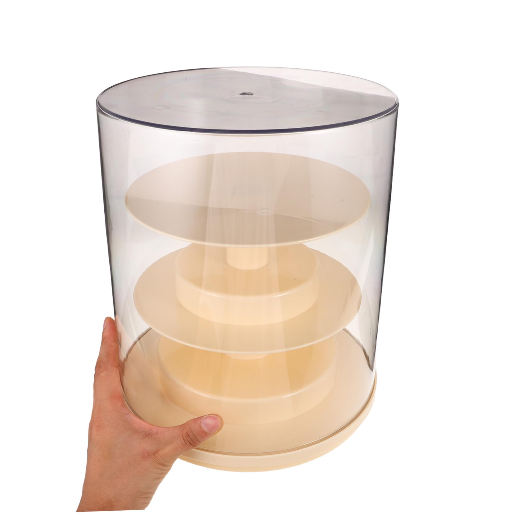 Vitrina Giratoria Transparente Caja Antipolvo para Minifiguras Vitrina de Colección para Exhibir Modelos Estante o Escritorio