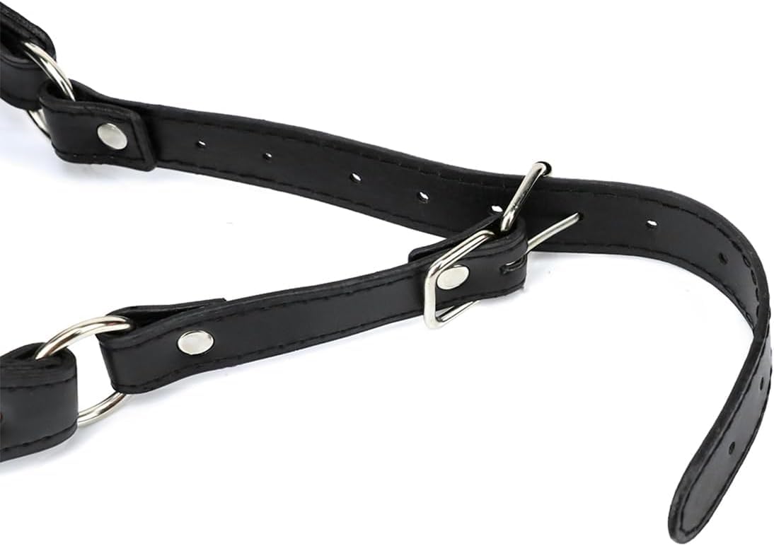 Silikon-Muschi-Mundknebel BDSM Mundknebel mit offenem Mund Vaginalknebel mit verstellbarem Ledergürtel