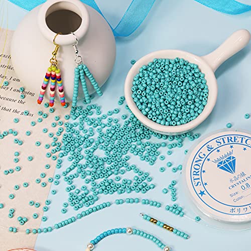 Bala&Fillic Turquoise Green Color 3mm Seed Beads About 3600pcs/100Grams in Bag - Image 2