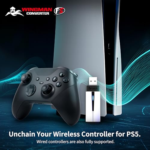 Image of Brook Wingman P5 - PS5 PS4 PC Controller Converter with Wireless and Wired Support Vibration Six-Axis Motion Turbo Macro Remap via Converter Center Software (Exclusive Version)