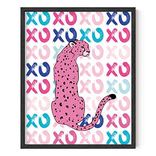 HAUS AND HUES Pink Aesthetic Preppy Wall Decor - Cute Posters for Room Aesthetic Pink Wall Art, Preppy Posters for Teen Girls Room UNFRAMED 16”x20”