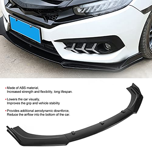 Lèvre De Kit De Carrosserie De Pare-chocs Avant, 5 Pièces Séparateur De Becquet De Pare-chocs Avant 110 à 140mm Kit De Carrosserie De Lèvre De Voiture Universel Pour (Noir