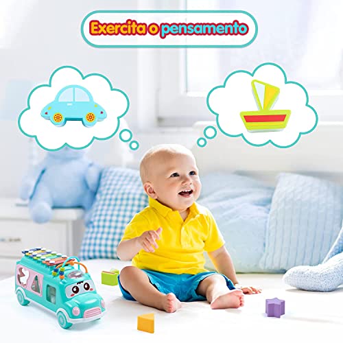 Xilofone brinquedo musical ônibus baby - Mega Compras