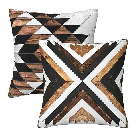 Tribal Aztec Wooden Farmhouse Pillow Covers Cover