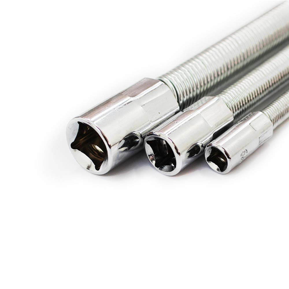 3 adattatori flessibili per chiavi a cricchetto, 1/4 "3/8" 1/2" chiave a cricchetto, barra di estensione di collegamento manuale