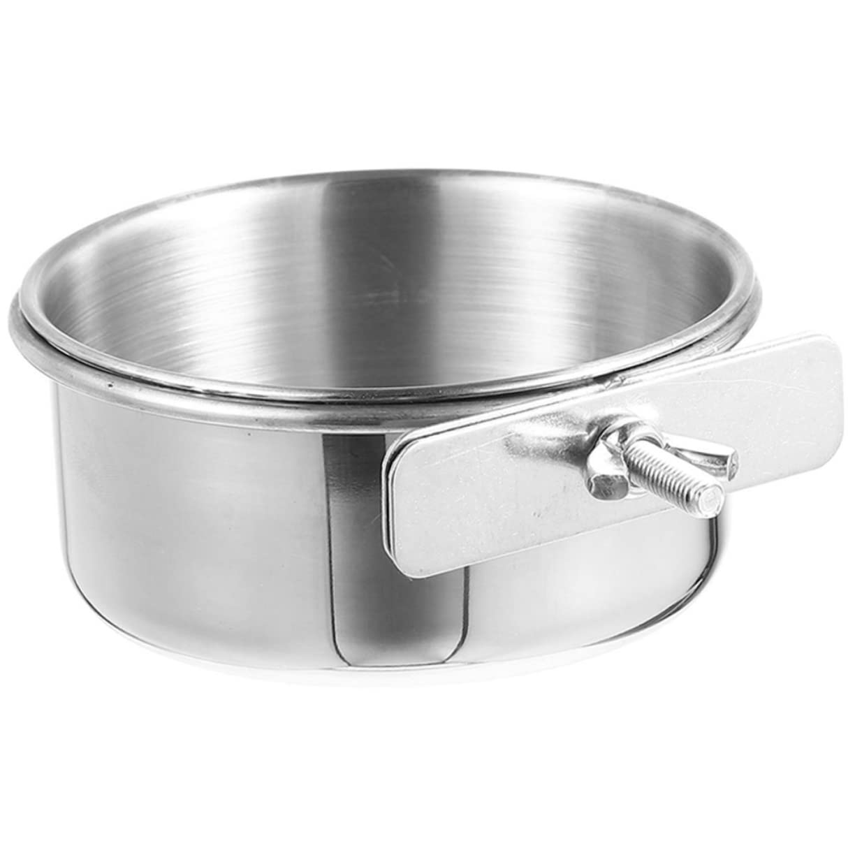 BESPORTBLE 2pcs Stainless Steel Bird Food Bowl for Parrots Cage Mount Feeder Clamp Design for Easy Feeding and Reduced Noise for Birds