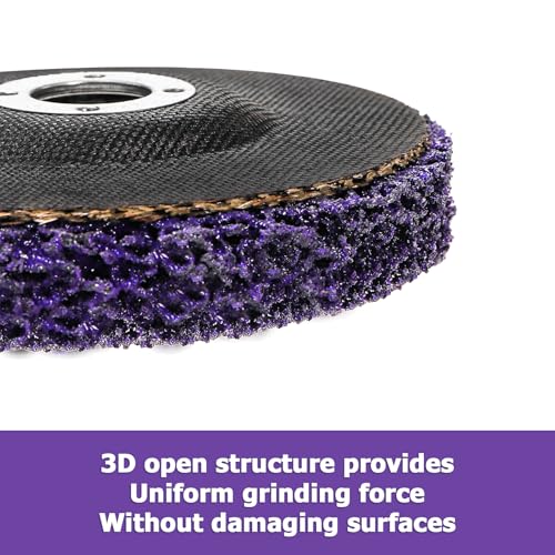 Elsjoy 6 Pack Strip Discs Stripping Wheel for Angle Grinder, 100mm 4inch Rust Remover Wheel Grinder Paint Stripping Wheel, Paint Removal Disc, Clean and Remove Scaling and Oxidation 5 Elsjoy 6 Pack Strip Discs Stripping Wheel for Angle Grinder, 100mm 4inch Rust Remover Wheel Grinder Paint Stripping Wheel, Paint Removal Disc, Clean and Remove Scaling and Oxidation - Image 5