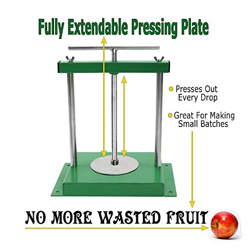 4.3 Liter (1.25 Gallon) Cider, Wine, Grape, Apple Press, For Apple Cider, Wine and Cider Making, Chose Size by Montimax