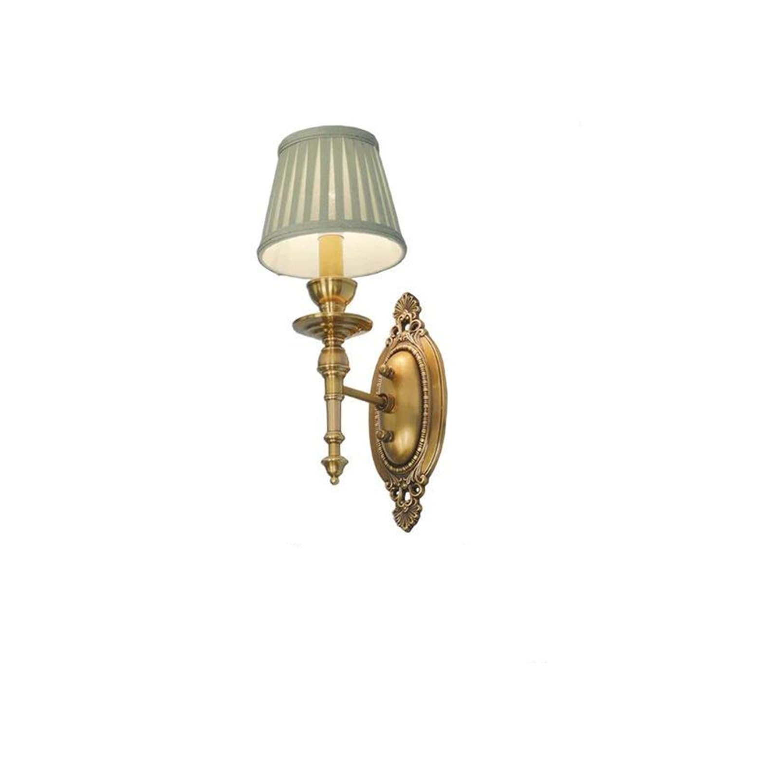 ZTCHSENZT Wall Sconces, Pure Copper Wall Lights Retro Living Room Bedroom Bedside Balcony Aisle Entrance Light,Green-1 head