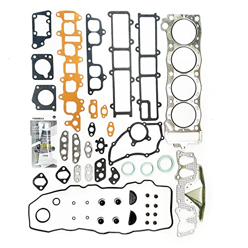 Image of Partsflow Engine Cylinder Head Gasket Set Compatible with Toyota 4Runner 1985-1995, Celica 1985,Pickup 1985-1995 2.4L SOHC L4 8V, ENG.Code 22RE, 22REC HS2000, SL1000, HS26185PT-2