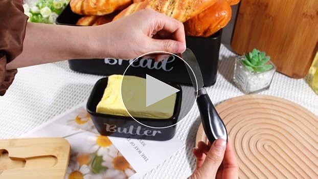 Amazon.com: Hushee Metal Bread Box and Butter Dish with