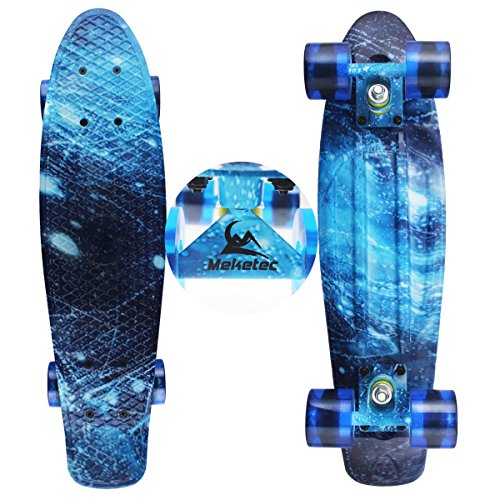 Meketec MEA004 Skateboards Complete Mini Cruiser Retro Skateboard thumb #1