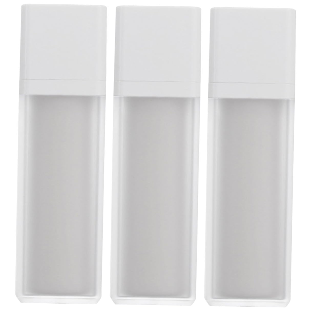 TEHAUX Set 3 Bottiglie Airless da Viaggio 50ml, Dispenser Vuoto per Lozione e Crema, Materiale As e Pp, Facili da Conservare per Palestra e Cena