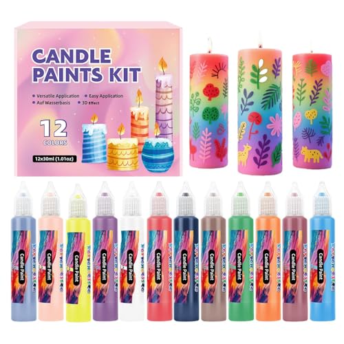 CGACCSD Marcadores Pintura Vidrio, Kit de 12 bolígrafos de para pintura sobre vela – Marcadores decorativos fáciles principiantes para arte de vidrio, tela de algodón, bolsas de regalo festivo