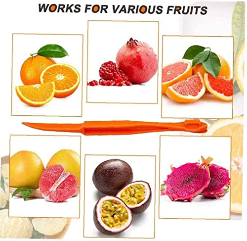 Orange Peeler Citrus Lemon Fruit Opener Peel Tool Plastic Kitchen Gadget With Long Handle Orange 5Pcs Good Gift Nice And Fashion #TOP7