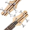 Bullfighter Elem Electric Bass Guitar Through Body 4/5 Strings Full Size P Bass Beginner Kit Black for Starter with Gig Bag, Guitar Strap, and Bass Guitar Cable DBS Series (wood-4string) #5