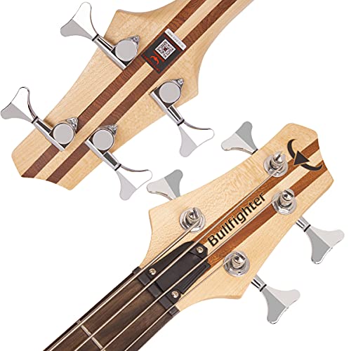 Electric Bass Guitar 4 Strings Full Size P Bass Beginner Kit Black for Starter with Gig Bag, Guitar Strap, and Guitar Cable (4) (4S)