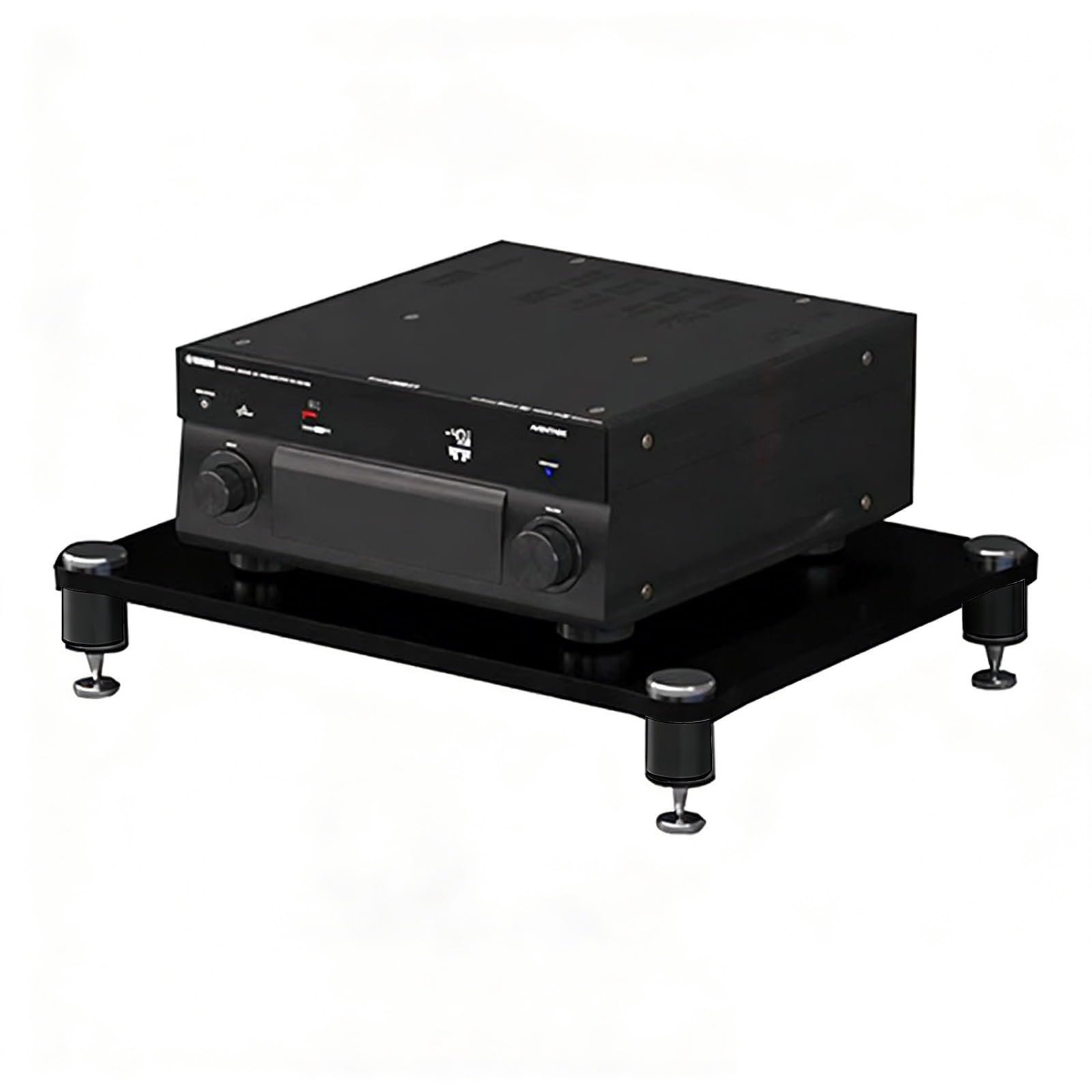 HiFi-Rack-AV-Regal 1/2/3/4-stufiges HiFi-Rack-AV-Regal Medienregal Mit Verstellbaren Einlegeböden Audio-/Videokomponenten(Schwarz,60 * 48 * 10cm(1Tier))