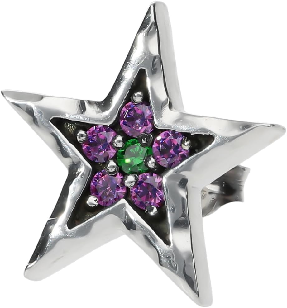 [新宿銀の蔵] VIVIFY エヴァンゲリオン EVA Star Pierce 初号機 パープル ピアス 1P 片耳用 公 式 RA