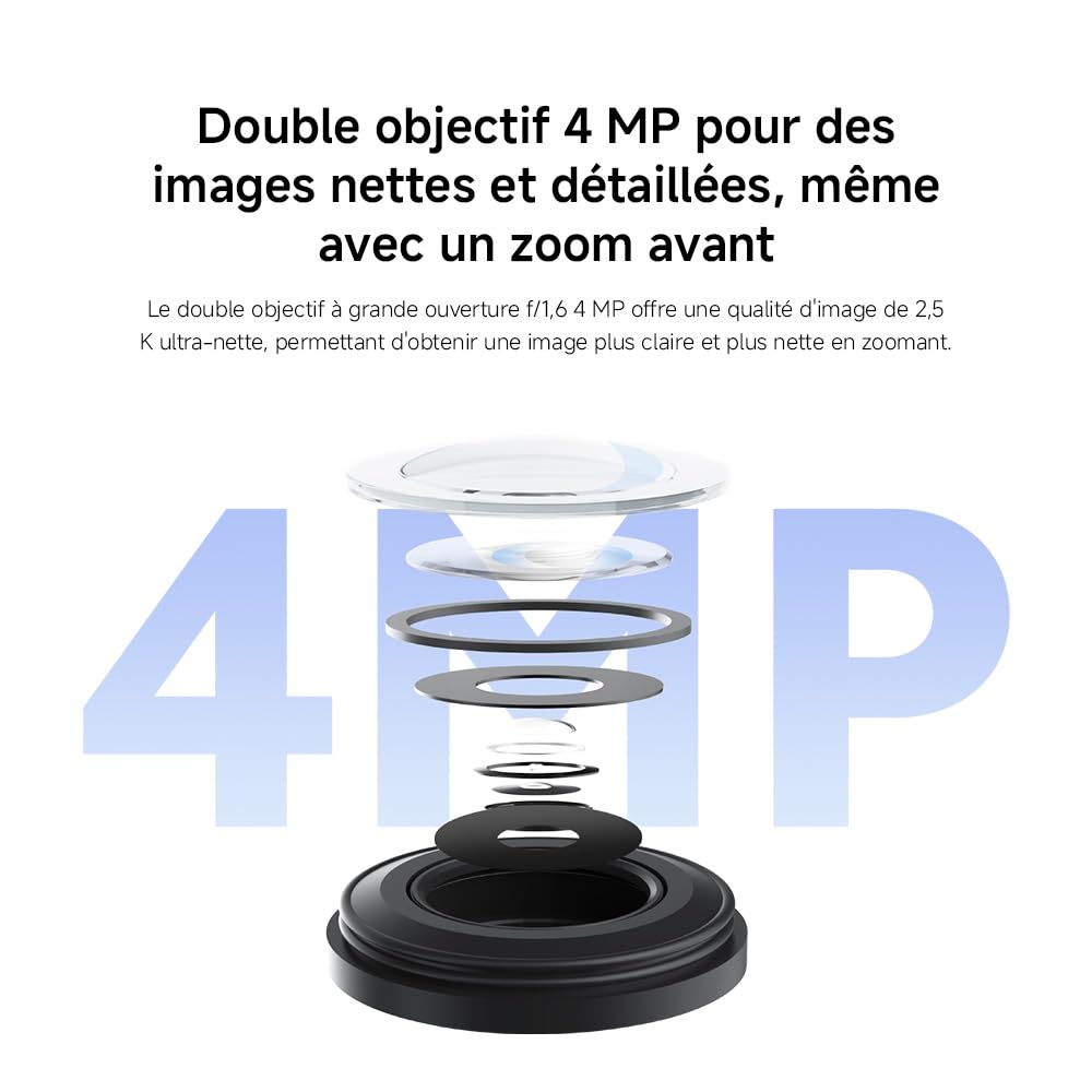 Xiaomi Outdoor Camera CW500 Dual | Double Objectif 2.5K Ultra HD | Détection IA & WiFi 6 | Caméra de Surveillance PTZ 360° & Vision Nocturne Couleur