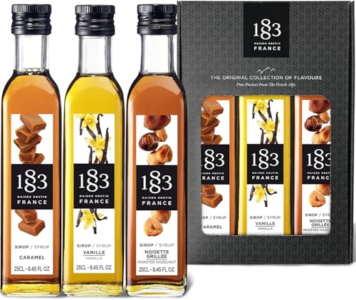 1883 Maison Routin Vanilla Caramel & Hazelnut Syrup 3pc Gift Set