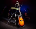 Washburn Vintage Series 6 String Acoustic-Electric Guitar, Right, Tobacco Sunburst, Dreadnought (WA90CEVSB)