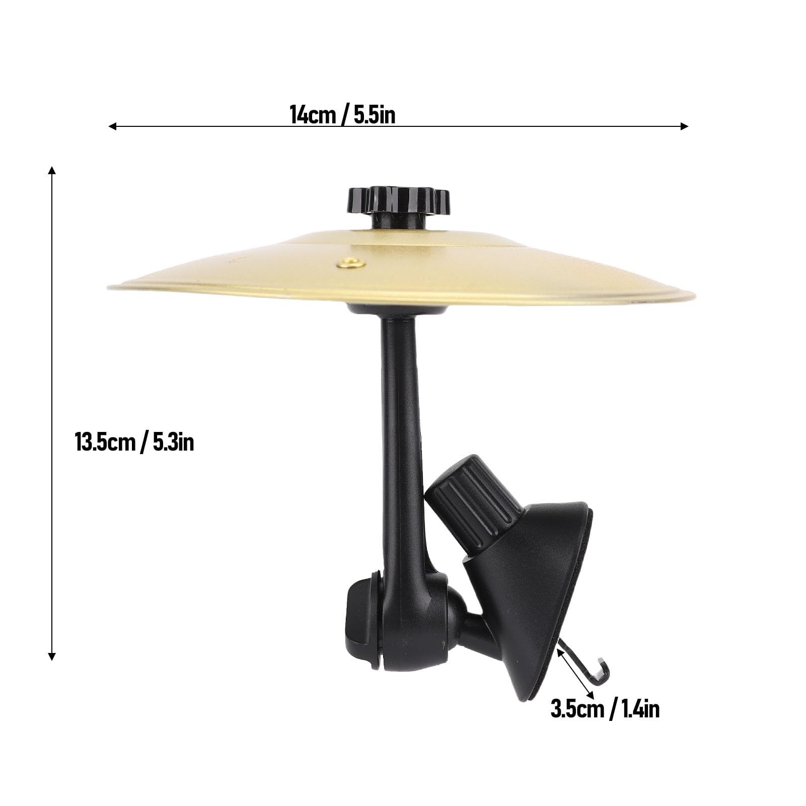 Decoration de Cymbales de L'accident de Voiture, Sound Clair et Croustillant à Volume élevé Amusant, Taille Compacte pour la Cymbale à Tambour de Ventilation de Voiture avec (GOLD)