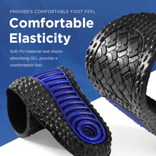 Image of Height Increase Insole Elastic Shock Absorbing Sports Shoe Insoles, Heel Lift Inserts Elevator Insoles for Men & Women (1.5cm-Black, Women US 7-8.5)