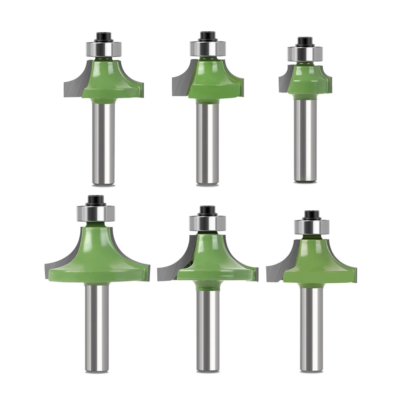 Epaknhgd 6Pcs 8Mm Shank 1/6Pcs Wood Router 8Mm Shank Straight End Mill Trimmer Cleaning Flush Trim Corner Round Cove Bits Tool Milling Cutter(6Pcs 8Mm Shank)