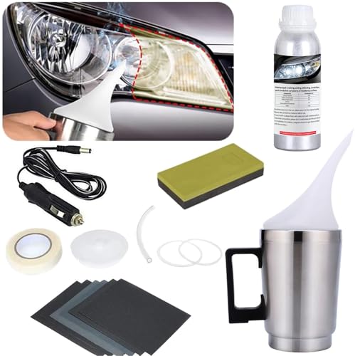 MILIWAN Kit de Restauración de Faros Kit Reparación Faros Pulido Faros Coche Kit Renovación de Faros para Reparación Arañazos, Amarilleo y Rayones etc.
