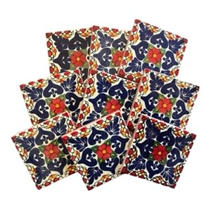 Drt CANCUN Rojo Talavera Keramikfliesen 9 Stück