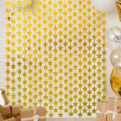 LOLStar 2 Pack Gold Stars Fondos Dorados 3.3x6.6 ft miniatura 1