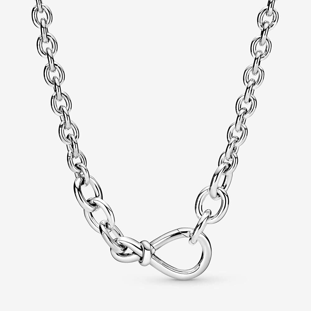Amazon.co.jp: 100% 925 Sterling Silver Pan Chunky Infinity Knot