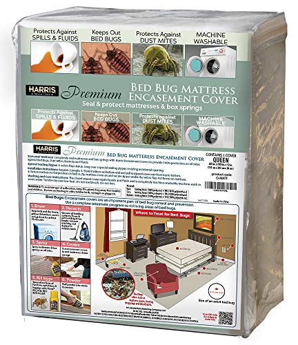 Harris New Premium Bed Bug Mattress Encasement Protector Cover, Waterproof - Queen Size