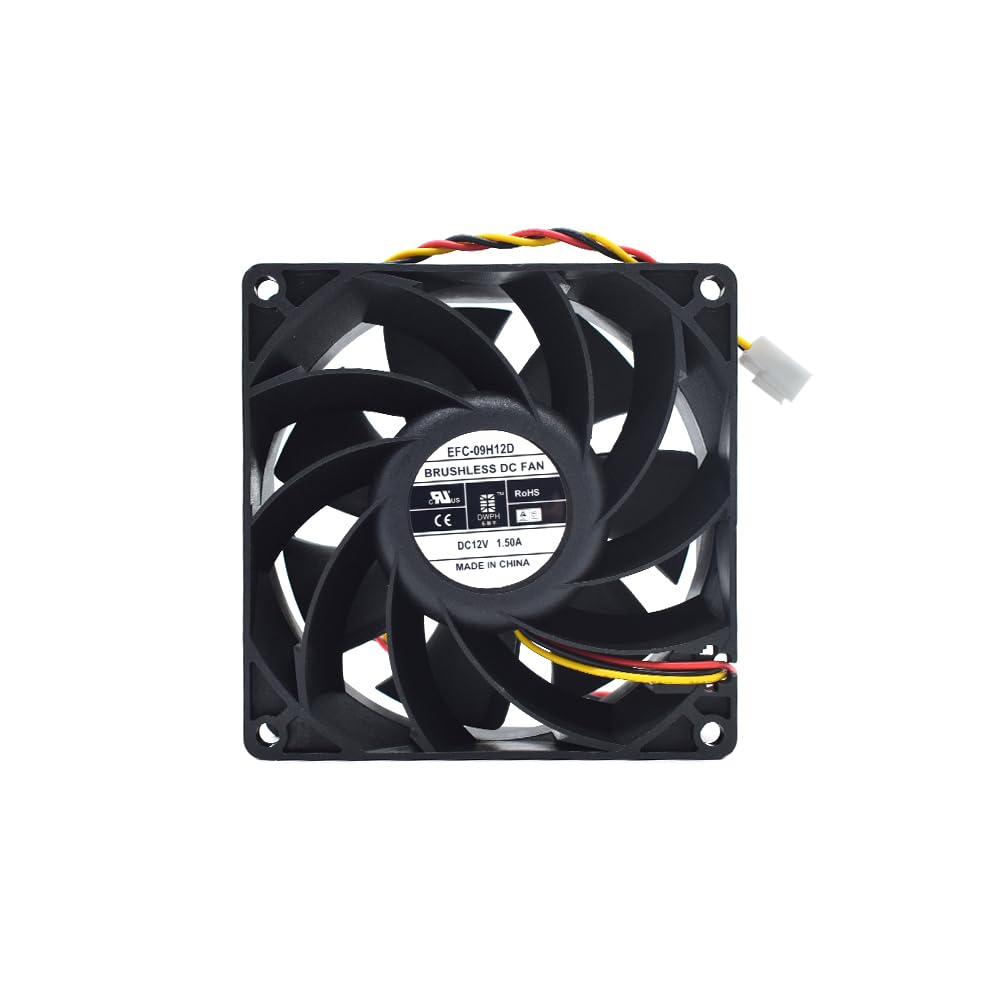 New EFC-09H12D 92 * 92 * 38MM Square Cooler DC12V 3Wires 1.50A Brushless Cooling Fan