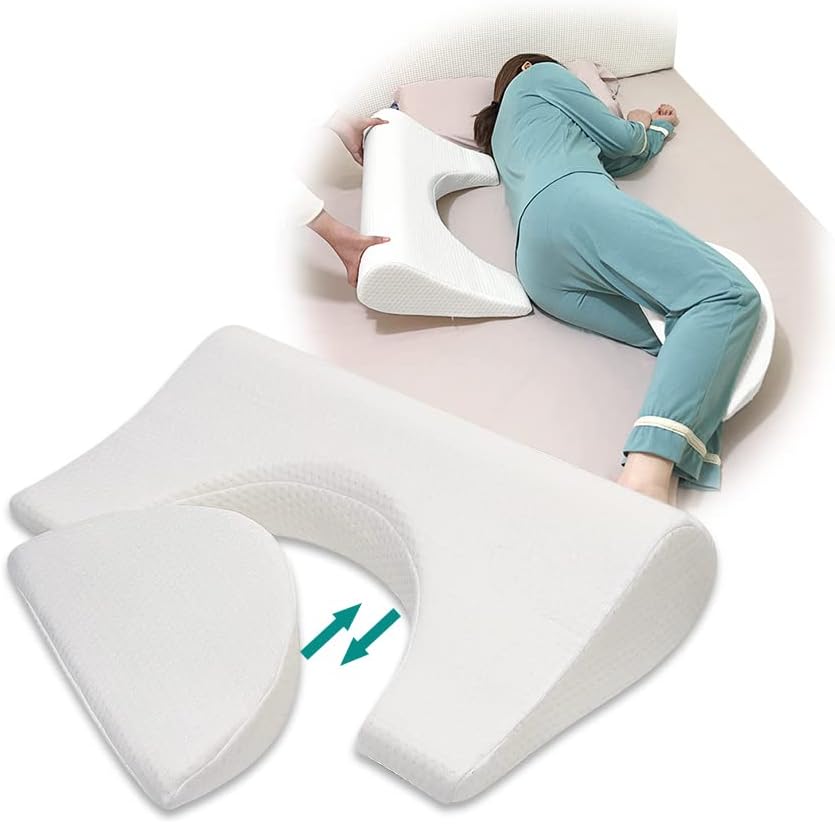KAAMOS Bedsore Turning Wedge Pillow for Bed Sores Positioning Wedges Medical Pillows for Side Sleeping Pressure Ulcer Cushion Incline Foam Wedge for After Surgery Bedridden Elderly (23.6" Long)