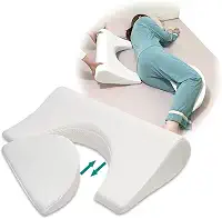 KAAMOS Bedsore Travesseiro de cunha giratória para posicionamento de feridas na cama, almofadas médicas para dormir de lado, almofada de úlcera de pressão, inclinação de espuma para idosos acamados após cirurgia (branco)