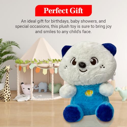 Image of ADORA Cute Blue & White Bear Soft Toy - 25cm Stuffed Animal Plushie for Kids & Adults | Ultra-Soft Teddy Bear Plush for Boys, Girls, and Baby Showers | Huggable & Adorable Plush Toy