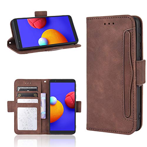 Case for Samsung Galaxy M01 Core Case Cover,Case for Samsung SM-M013F/DS Galaxy M01 Core 2020 Case Flip Pu Leather Cover Brown