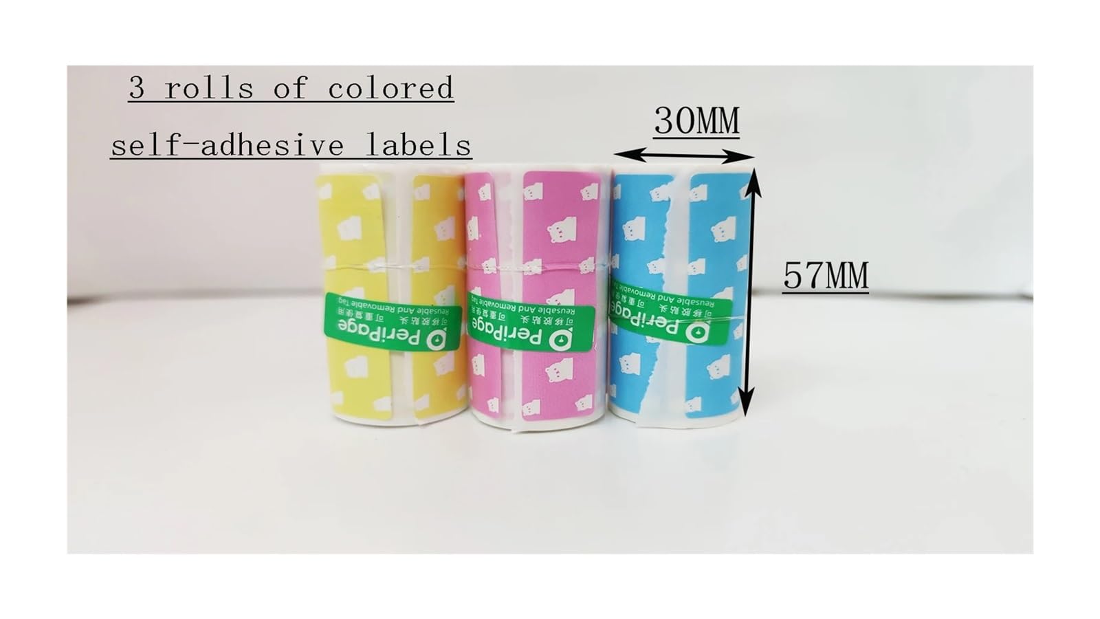 Papier Thermique Papier Thermique Couleur Blanc for imprimante instantanée d'appareil Photo et Accessoires de Remplacement de Papier d'impression d'appareil Photo(15rolls Normal)