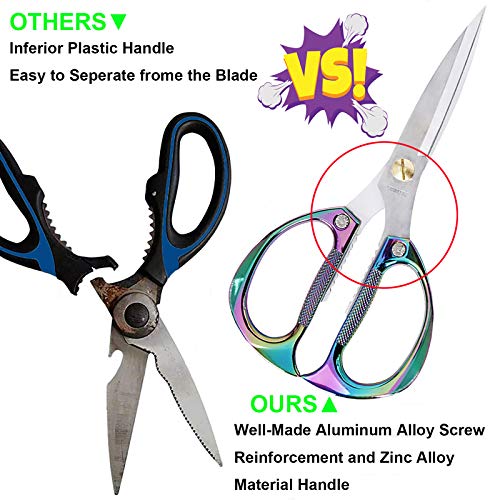 Kistarch Heavy Duty Kitchen Scissors, 7.5Inches Stainless Steel Multi-Function Kitchen Shears With Zinc Alloy Handle, Kitchen Tools For Chichen, Meat, Herbs, Vegetable, Bbq #TOP1