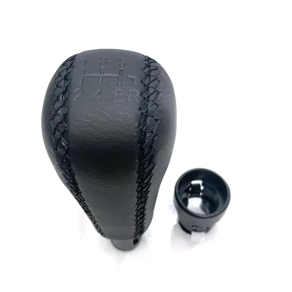 QVQOJCTH 5 6 Speed Manual Gear Shift Knob Stick Hand-Sewn Leather Shift Handball for Volvo V70 Replacement Knob(6 Speed)