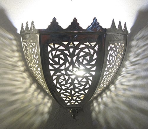 Lampe murale orientale 'Fakran' Argent