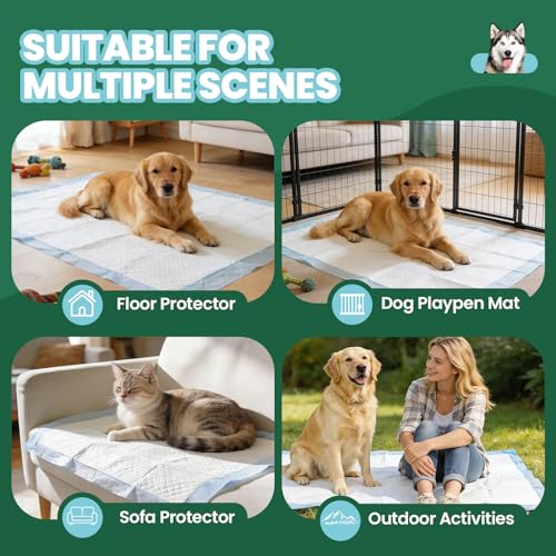 Image of IMMCUTE 100 Pack Dog Pee Pads, 30 inchx36 inch Great Value Puppy Pads XL, Pee Pads for Dogs Extra Large, Wee Wee Pads for Potty Training, Disposable Doggie Pads Super Absorbent & Leak-Proof